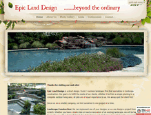 Tablet Screenshot of epiclanddesign.com